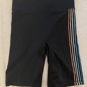 All Access high waist center stage 9 inch biker shorts black